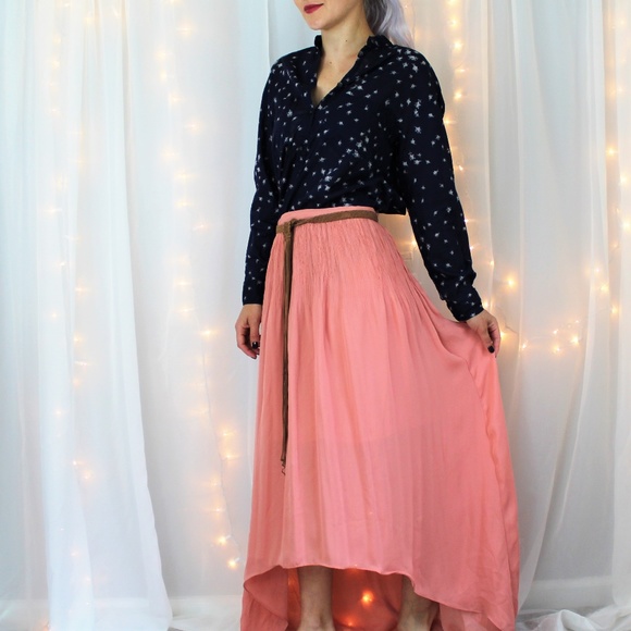 Sanctuary Dresses & Skirts - Sanctuary Salmon Pink High-Low Maxi Skirt